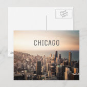 Cityscape van Chicago Briefkaart (Voorkant / Achterkant)