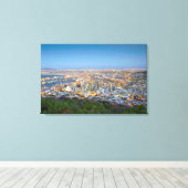 Cityscape van de top van Signal Hill in Dusk Canvas Afdruk (Insitu (Houten vloer))