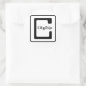 CitySkip Ronde Sticker (Tas)