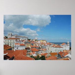 Cityview of the Capital of Portugal, Lissabon Poster