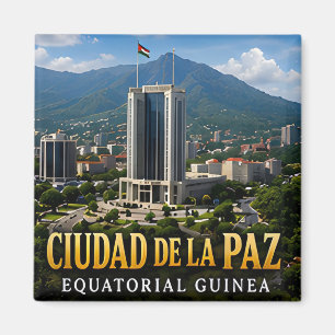 Ciudad de la Paz Equatoriaal-Guinea Reis Souvenir Magneet