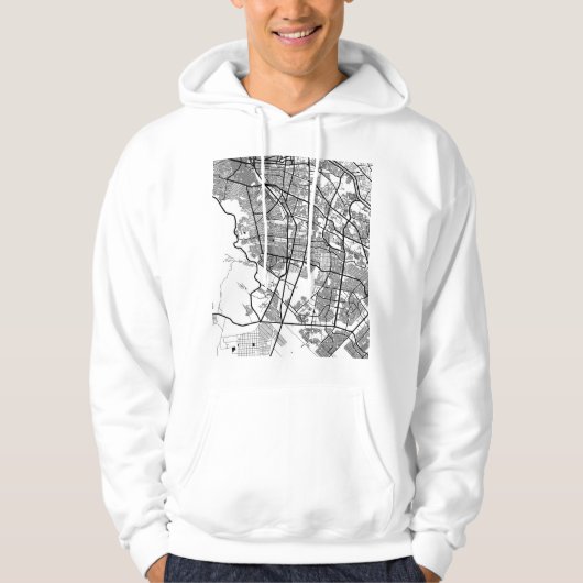Ciudad Juárez Mexico Map Hoodie (Voorkant)