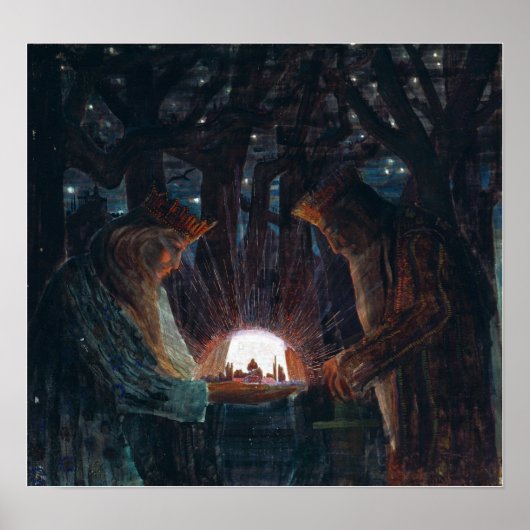 Ciurlionis - Fairy Tale Fairy Tale van Kings 1909 Poster (Voorkant)