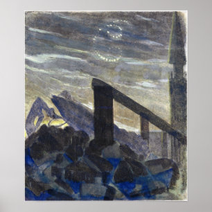 Ciurlionis - Zon passeert Kanker 1906 Poster