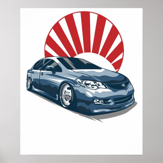 civiele auto poster (Voorkant)