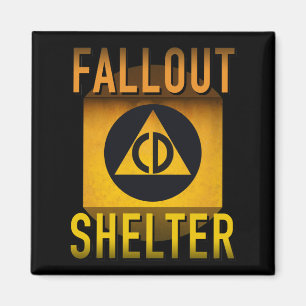 Civiele Bescherming Fallout Shelter Atomic Age Gru Magneet
