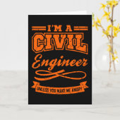 Civiele ingenieur Funny Engineering Afstuderen gra Kaart (Gele Bloem)