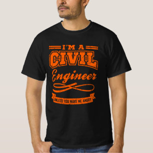 Civiele ingenieur Funny Engineering Afstuderen gra T-shirt