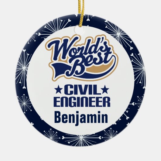 Civiele ingenieur Persoonlijke Gift Ornament (Voorkant)