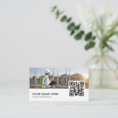 Civiele ingenieur QR Code Visitekaartje (Staand voorkant)