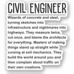 Civiele ingenieur sticker
