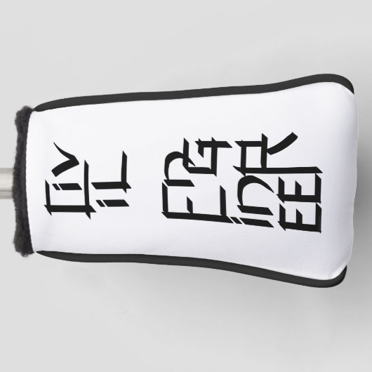 Civiele ingenieur Teken Golfheadcover (Voorkant)