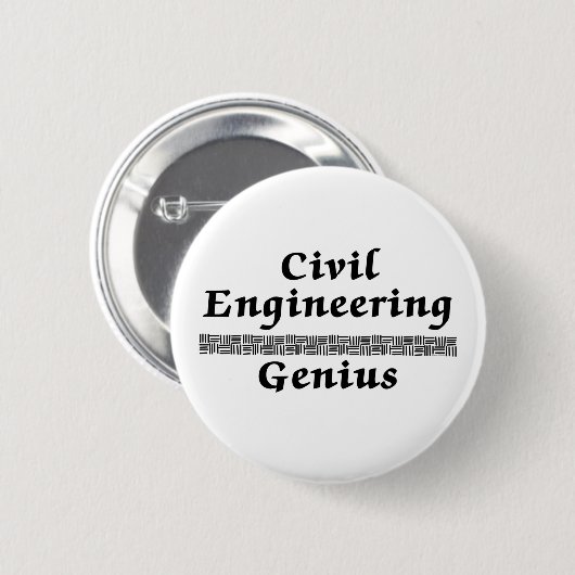 Civiele techniek Genius Ronde Button 5,7 Cm (Voorkant /achterkant)