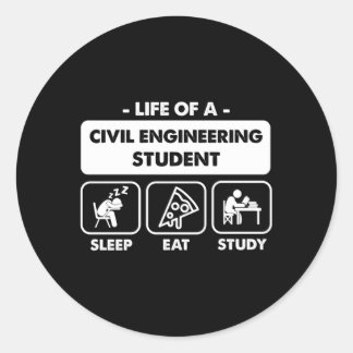 Civiele techniek Major Student Ronde Sticker