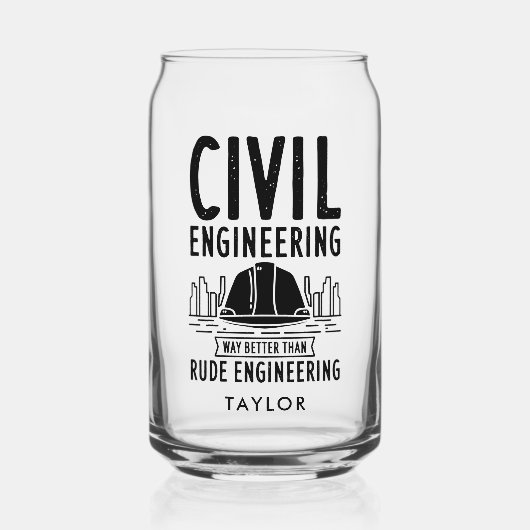 Civiele techniek veel beter dan onbeleefd personal blikvorm glas (Voorkant)