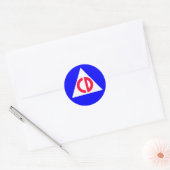 Civiele verdediging ronde sticker (Envelop)