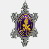 CIVIL AFFAIRS TIN SNEEUWVLOK ORNAMENT (Links)