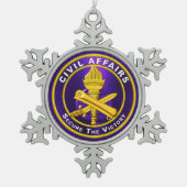 CIVIL AFFAIRS TIN SNEEUWVLOK ORNAMENT (Voorkant)