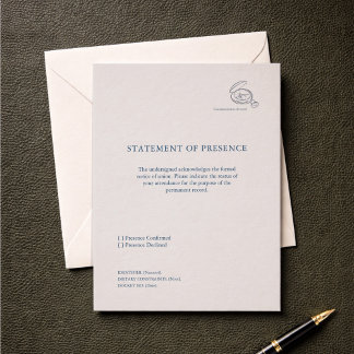 Civil Ceremony Non Traditional RSVP Announcement Kaartje