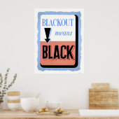 Civil Defence Blackout 1942 WPA Poster (Keuken)