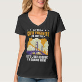 Civil Engineer Bridge Builder Engineering Student T-shirt (Voorkant)
