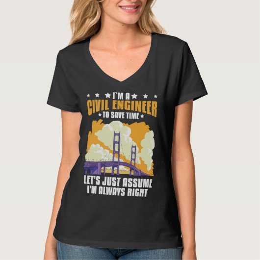 Civil Engineer Bridge Builder Engineering Student T-shirt (Voorkant)