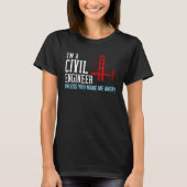 Civil Engineer Bridge Engineering T-shirt (Voorkant)