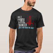 Civil Engineer Bridge Engineering T-shirt (Voorkant)