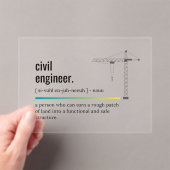 Civil Engineer Definition Acryl Uitnodiging Acryl Uitnodigingen (Insitu (Draagbaar))