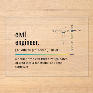 Civil Engineer Definition Acryl Uitnodiging Uitnodigingen