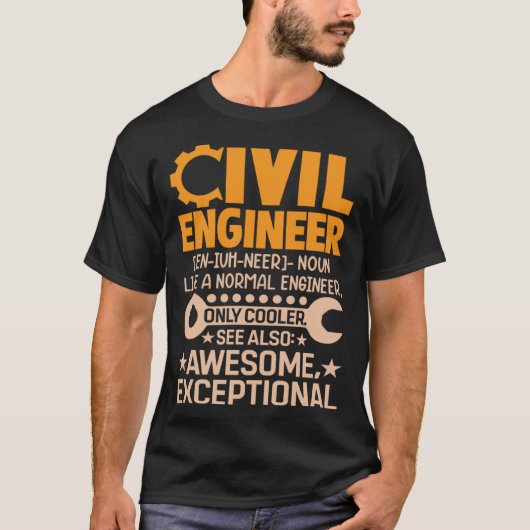 Civil Engineer Like A NormalEngineer Board Exam Pr T-shirt (Voorkant)