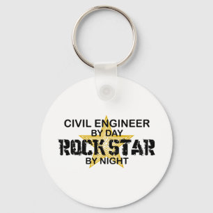 Civil Engineer Rock Star Sleutelhanger