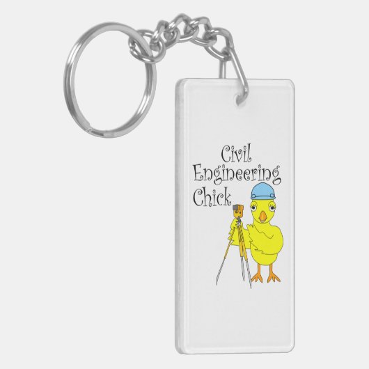 Civil Engineering Chick Sleutelhanger (Voorkant Links)