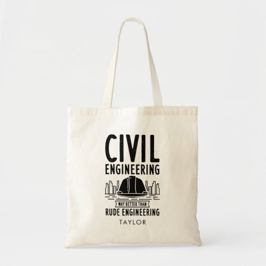 Civil Engineering Verreweg de Beste Gag Aangepast Tote Bag (Voorkant)