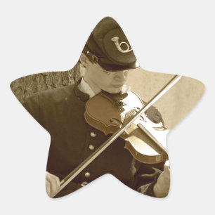 Civil War Fiddle Ster Sticker