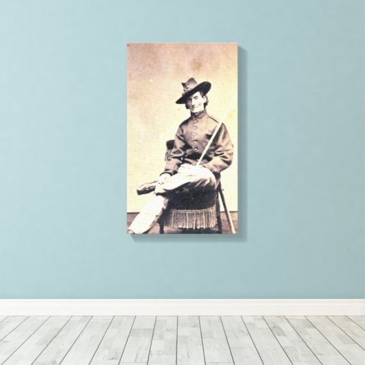"Civil War Soldier, Frances Clalin Clayton" Canvas Afdruk (Insitu (Houten vloer))