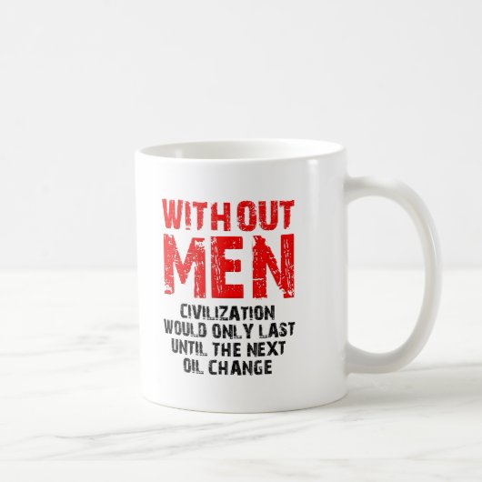 Civilisation Sans Hommes Drôle Mug (Droite)