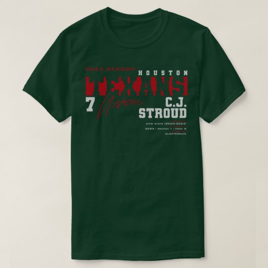 CJ Stroud Texans 2023 T-shirt (Design voorkant)