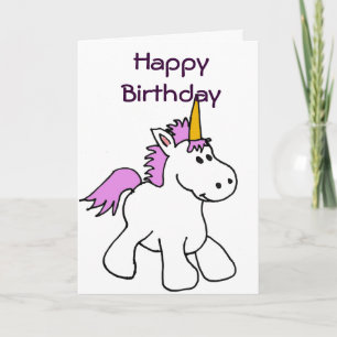 CK- Carte d'anniversaire de la licorne
