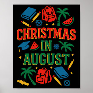 CK Naar school Xmas Palm Tree Afstuderen Christmas Poster