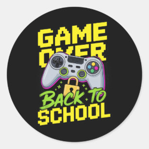 Ck Terug Naar School Gamer Controller Grappige Pun Ronde Sticker