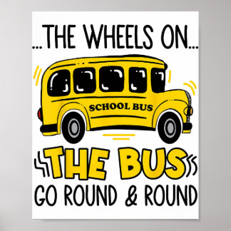 Ck Terug naar school Grappig De wielen op de bus P Poster