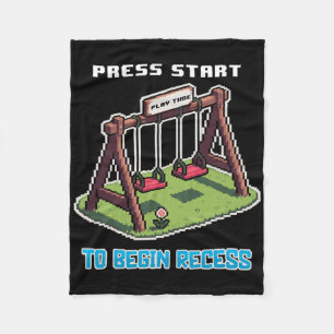 Ck Terug naar school grappige gamer voor jongens m Fleece Deken
