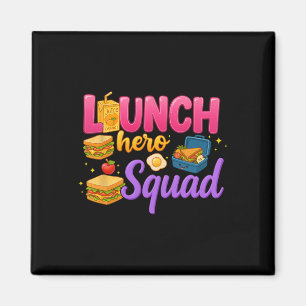 Ck Terug naar school Lunch Dames Team Lunch Held T Magneet