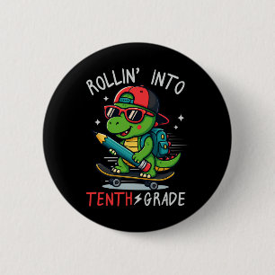 Ck Terug naar school Rol naar 10e klas T-rex Skate Ronde Button 5,7 Cm