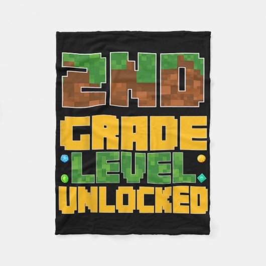 Ck To School 2nd Grade Boys Gamer First Day Second Fleece Deken (Voorkant)