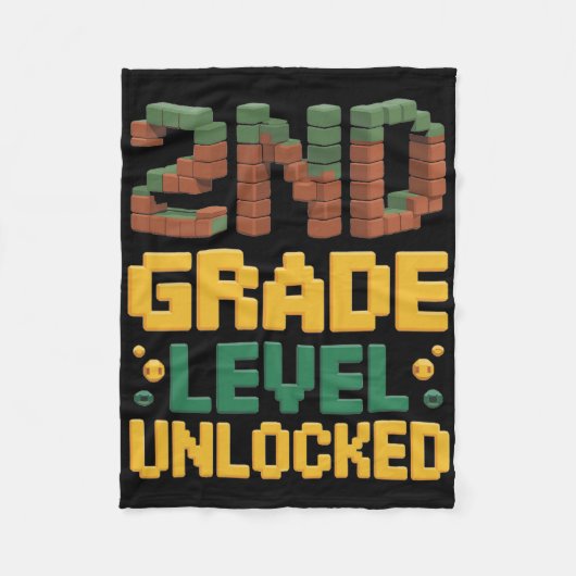 Ck To School 2nd Grade Boys Gamer First Day Second Fleece Deken (Voorkant)