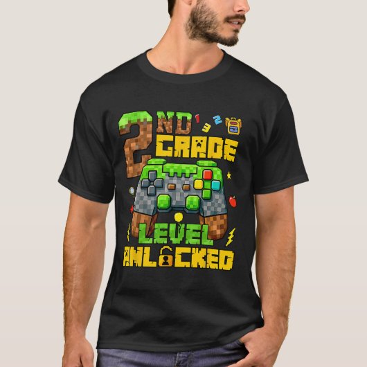 Ck To School 2nd Grade Gamer First Day Second Grad T-shirt (Voorkant)