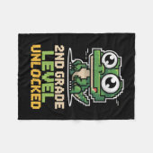 Ck To School 2nd Grade Lizard Gamer Second Level U Fleece Deken (Voorkant (Horizontaal))