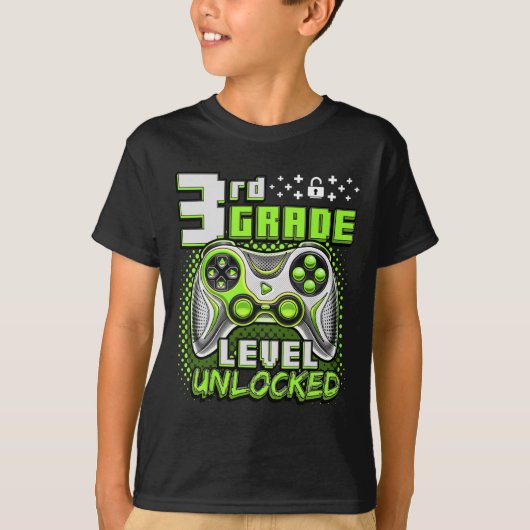 Ck To School 3rd Grade Boys Gamer First Day School T-shirt (Voorkant)